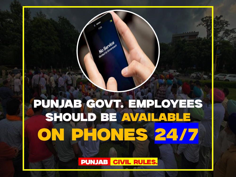 Punjab Govt Orders State Employees to Stay Available on Phones 24/7